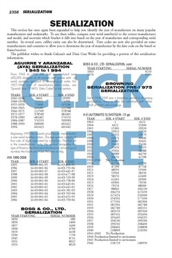 Serialization/ Date of Manufacture from The Blue Book